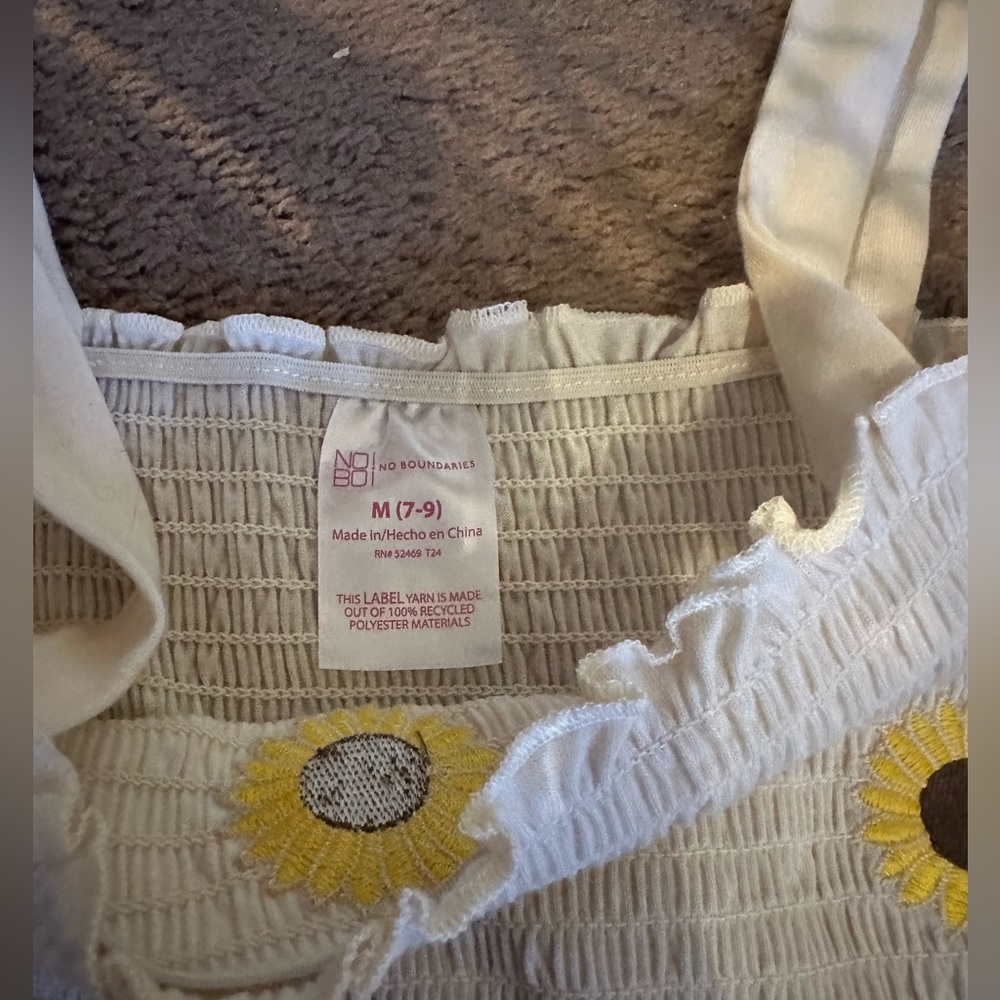 Tank Top with sunflowers